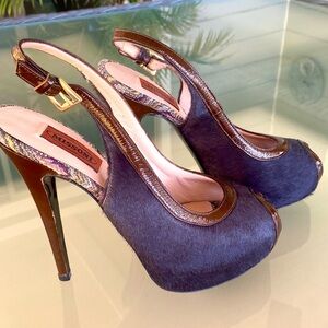 ⭐️MISSONI —Vintage Missoni—PRISTINE Condition! Hi-Heeled Slingbacks, Calfskin 39